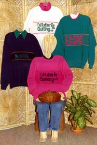 Sandee's Kwik Knits Pattern Books Sweatshirt Inserts Hobby Designs II Sandee Cherry