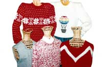 Sandees Kwik Knits Set In Sleeve Bulky Sweater Pattern Books for Machine Knitting Sandee Cherry
