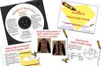 Sandee's Kwik Knits book and pattern designing 101 magic forumla CD for hand or machine knitting sandee cherry