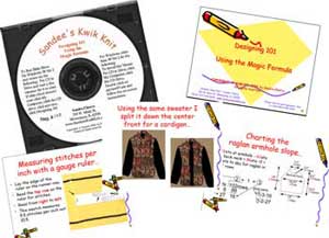 Designing 101 Using the Magic Formula CD Video for Hand Knitting and Machine Knitting Sandee's Kwik Knit