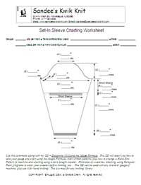 Designing 101 Set-In Sleeve Charting Worksheet Sleeves